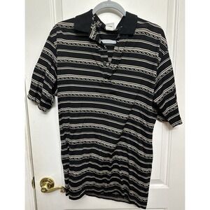 Bogner Black & Gold Golf Shirt Size 42 EUC